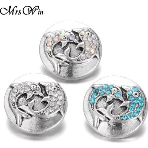 6pcs/lot New Snap Jewelry Round Metal Crystal 18mm Snap Buttons Jewelry Charms Fit Diy 18mm Snap Bracelet Bangles