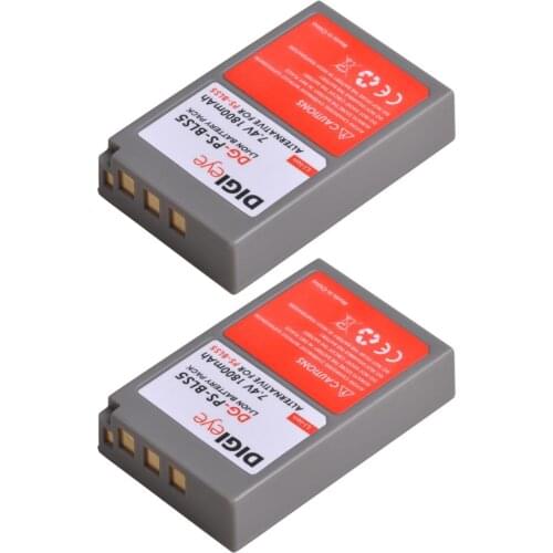 1800mAh BLS-5 BLS-50 PS-BLS5 Battery for Olympus OM-D E-M10, Mark II, Mark III, Pen E-PL2, E-PL5, E-PL6, E-PL7, E-PM2, Stylus 1