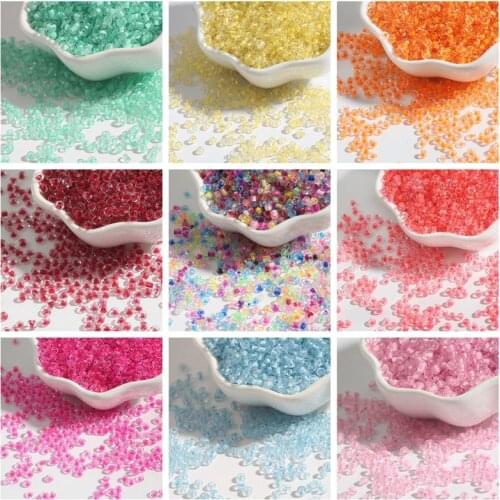 New 15g 2---4mm Glass with Core Beads Charm Czech Glass Seed Beads DIY Bracelet Beads for Jewelry Making Earring Necklace