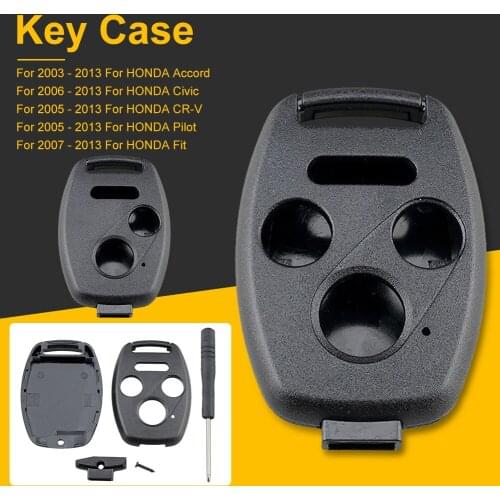 Car Key Case Remote Fob Cover For Honda Cr-V Civic Insight 2003 To 2013 Fob Cover Skin Bag Shell Set Very Well