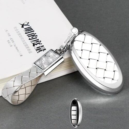 Car Key Case Cover Soft smart key case protection with diamond keychain For Infiniti q50l qx50 qx60 qx70 q70l accessories