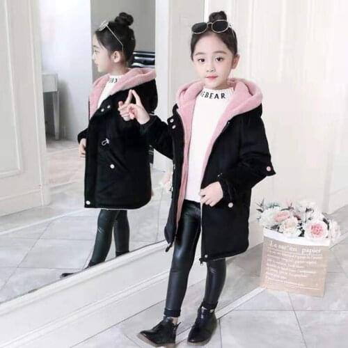 Kids Girls Parkas 2019 Children Winter Jackets Parka For Girl Warm Hooded Long Sleeve Outerwear 3 4 6 8 10 12 Yrs Girl Jacket