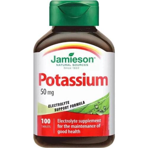 Jamieson Bodybuilding Potassium Gluconate 100 Tablets Support Maintenance Cardiocerebral Vascular Health