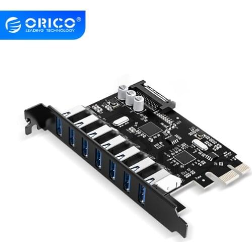 ORICO PVU3-7U USB3.0 PCI-Express Card/Host Controller Card 7 Ports Expansion Card Adapter