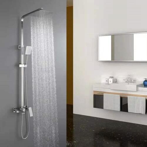 SUS304 Stainless Steel Square Shower Shower Set Bathroom Shower Faucet Waterfall Pressurized Shower Head
