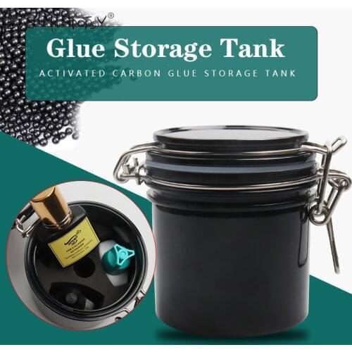 Eyelash Glue Storage Tank Individual Eyelash Extension Adhesive Stand Activated Carbon Sealed Storage Jar Make Up Tools