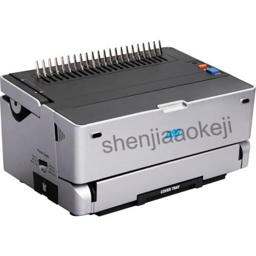 CB-200E 21holes Electric punching machinerubber ring clip tender documents A4 size electric Binding machine 450 sheets 1pc