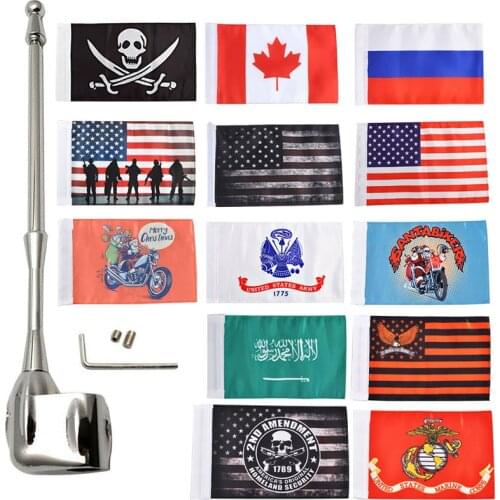 Multiple Styles Premium Flag Mast Kit For Honda Goldwing 1800 GL1800 2001-11 Side Mount Luggage Rack Antenna Vertical Flag Pole