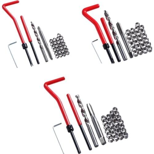 30PCS M5/M6/M8 Wrench Twist Drill Bit Kit Thread Repair Tool Kit for Restoring Damaged Threads Spanner High Speed Steel Tap Die