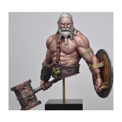 New Unassembled 1/10 ancient man warrior with beard bust Resin Figure Unpainted Model Kit