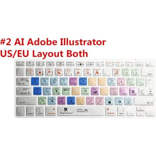 Keyboard Screen Skin Cover For A1278 AI Adobe Illustrator Shortcut For iPhone iMac ,Macbook Pro Air 13 15 KC