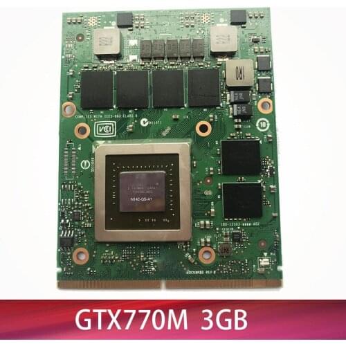 Original GTX 770M GTX770M VGA graphics Card N14E-GS-A1 3G DDR5 for Laptop MSI GT60 GT70 GT780DX 16F3 16F4 1762 1763 test 100