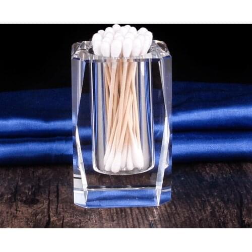 PEANDIM K9 Crystal Candle Holder Crystal Toothpick Jar Home Hotel Toothpick Organizer Romantic Dining Table Decor Candlestick