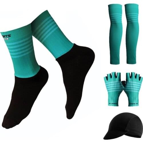 Outdoor Men Cycling Gloves Half Finger Mittens Women Bicycle Socks Anti-Slip Mtb Bike Cuffs Running Sleeve Sports Equipment 2021