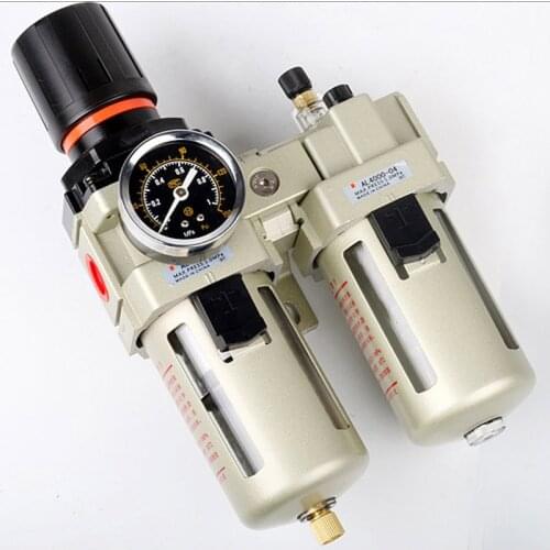 Pneumatic AC4010-04 Air Filter Regulator Lubricator Combination F.R.L 1/2'' bsp Two Union AW4000 + AL4000 SMC Type 3000L/Min