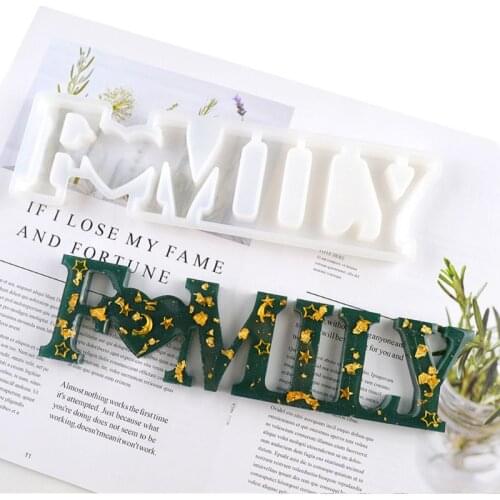 U90E Love Home Family Silicone Mold Love Resin Mold Love Sign Word Mold Epoxy Resin Molds for DIY Table Decoration Art Crafts
