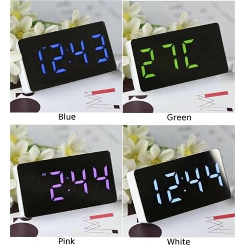 LED Digital Desk Clocks Multifunctional LED Electronic Alarm Clocks Time Calendar Temperature Clock Home Decor Clock Car Clock