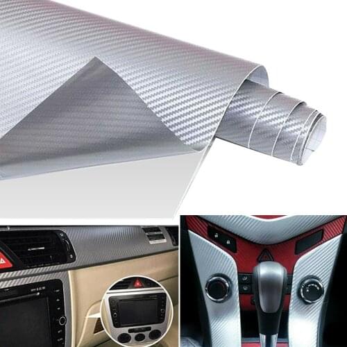 30cmx127cm 3D Carbon Fiber Vinyl Car Wrap Sheet Roll Film Car Stickers And Decal Motorcycle Auto Styling Accessories Automobiles