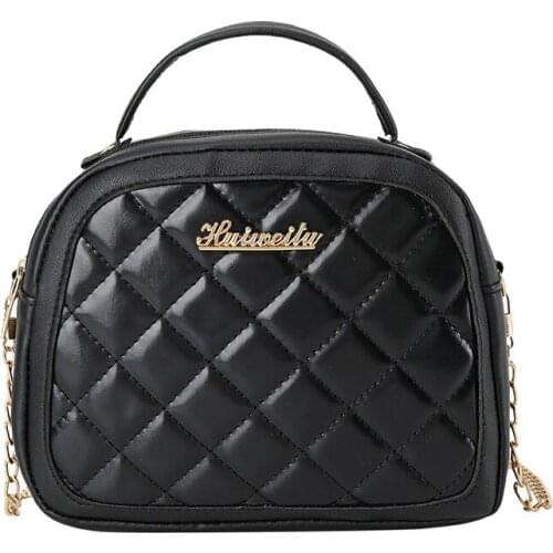 Fashion Simple Ladies Bags 2021 New Trendy Shoulder Bag Wild Chain Messenger Crossbody Bag PU Solid Color Small Square Handbag