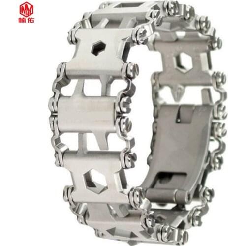 1PCS New Wearable Tread 29-In-1 Multi-Function Tool Bracelet Screwdriver Outdoor Emergency Tool Self-Defense Tool