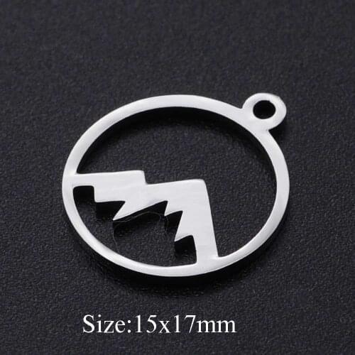 10pcs/Lot 100% Stainless Steel Mountains Charms Jewelry Making Charms DIY Necklace Bracelet Making Charms