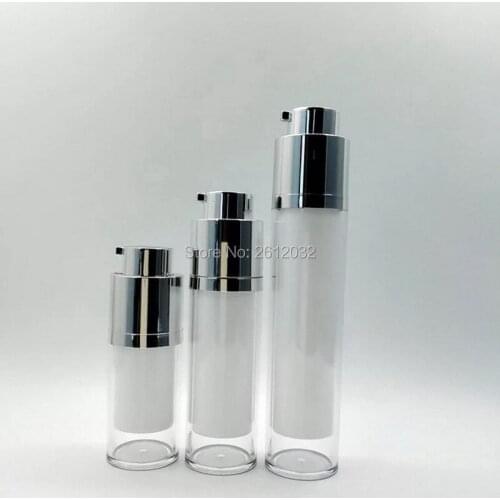 15ml 30ml 50ml Gold Silver Rotary Airless Perfume Pump Bottle Emulsion Lotion Fragrance Containers Vacuum Bottles F20171884
