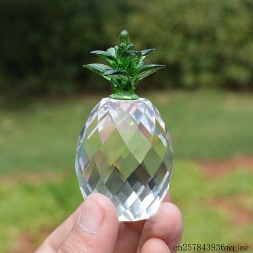 20pcs Clear Color Crystal Pineapple for Festival Gift Home Decoration Wedding Party Decor