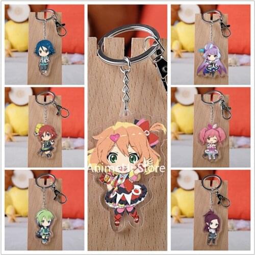 20 pcs/lot The Super Dimension Fortress Macross Acrylic Keychain Toy MACROSS DELTA Bag Pendant Key Ring Gifts