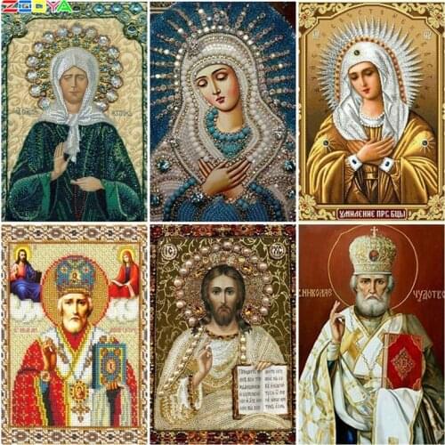 ZOOYA Diamond Painting Cross Stitch Religious Icon Leader Diamond Mosaic Real Religious Man Diamond Embroidery Rhinestone A60045