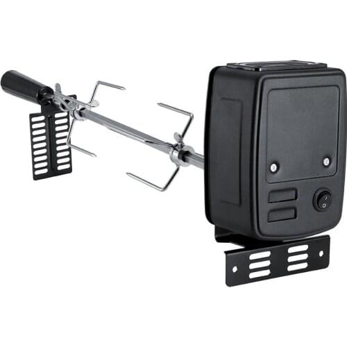 Automatic BBQ Rotisserie Motor Set Universal Rotisserie Kit for Outdoor Barbecue Stainless Steel Spit Rod Meat Fork Picnic Tools