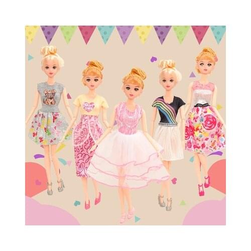 Barbiess Latest Fashion Summer Skirt Suit Doll Clothes Accessories For 30 Cm Barbiess Dolls Gift(Excluding Shoe)