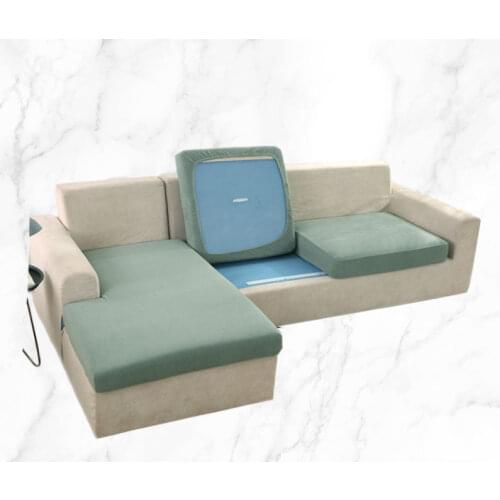 Corn Velvet Sofa Cover Nordic Simple Solid Combination Sofa Cushion Cover All-inclusive Elastic Protector Seat Cover