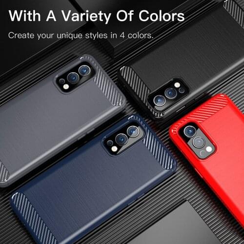 For OnePlus Nord2 5G Case Fiber Carbon Case Shockproof Bumper Silicone Case for OnePlus Nord 2 5G Cover for OnePlus Nord 2 5G