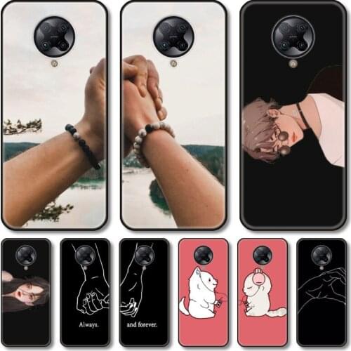 Couple pattern Phone Case For xiaomi M2 C3 X3 F2 Lite NFC 6 5 x Poco k30 Pro Anime Black Cover Silicone Back Pretty tpu