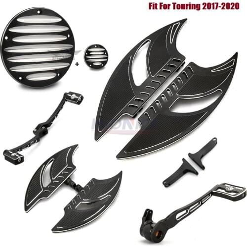 Black Footboards front rear brake shifter Levers Derby timer cover fit For harley 2017-2019 Road King FLHR, Special FLHRXS