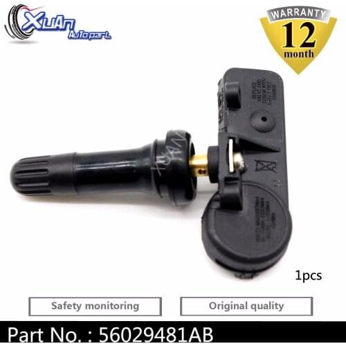 XUAN New 1pcs TPMS Tire Pressure Monitor Sensor For Chrysler JEEP GRAND CHEROKEE LIBERTY RAM 1500 2500 3500 433Mhz 56029481AB