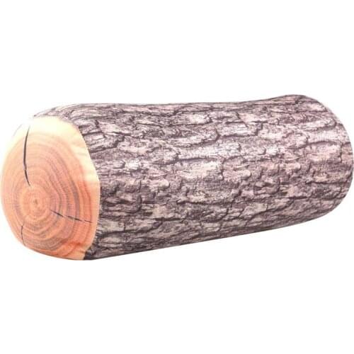 Log cushion Gentle touch Sofa room Car log house Wood grain stump pillow Pillow Fun interior