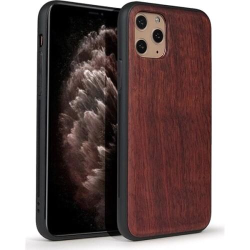 Engraving real blank Custom wood case shell wooden tpu pc mobile cell phone case mobile cover for iPhone 11 pro max