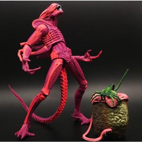 Alien Vs Predator Dog Face Action Figure Toys Model Ornaments NECA Larvae