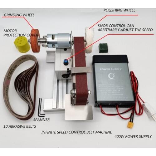 Mini Electric Belt Machine DIY Polishing Machine Polishing Machine Fixed Angle Sharpener Blade Machine
