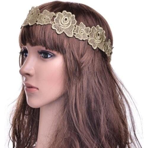 Holesale retail charming Fshion flower sexy lace hairband Elastic headband party hari accessories