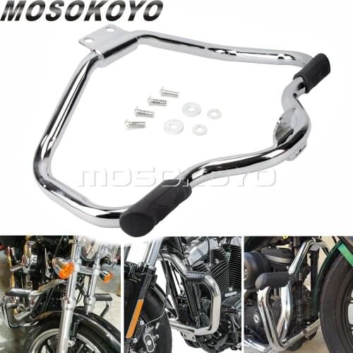 Mustache Engine Guard Motorcycle Bumper Highway Crash Bar For Harley Sportster 1200 883 XL 48 72 Iron 883 XL883N SuperLow XL883L