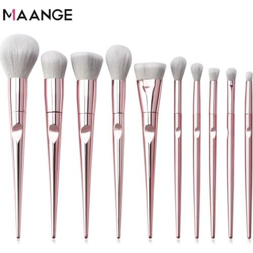 MAANGE Makeup Brushes Set 10Pcs Eye Tools Powder Shadow Blending Eyeliner Eyelash Make Up Brushes Professional Eyeshadow Brush