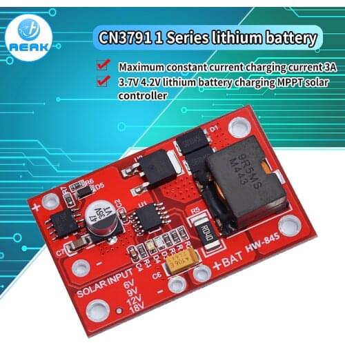 1S MPPT Solar Panel Controller CN3791 6V / 9V / 12V 3A Solar Power Manager Module 18650 Lithium Battery Charging 3.7V