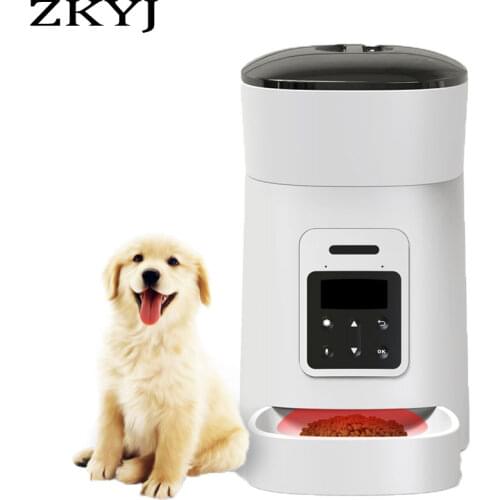 Smart pet feeder 4L new Pet Automatic slow Feeder Voice Recording Timing Pet Food Dispenser LCD Screen Dog Food Bowls