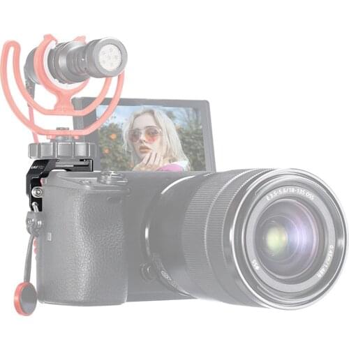 Microphone Cold Shoe Plate for Sony A6400 Camera Shooting Vlog Quick Release Hot Shoe Extension Mount Adapter