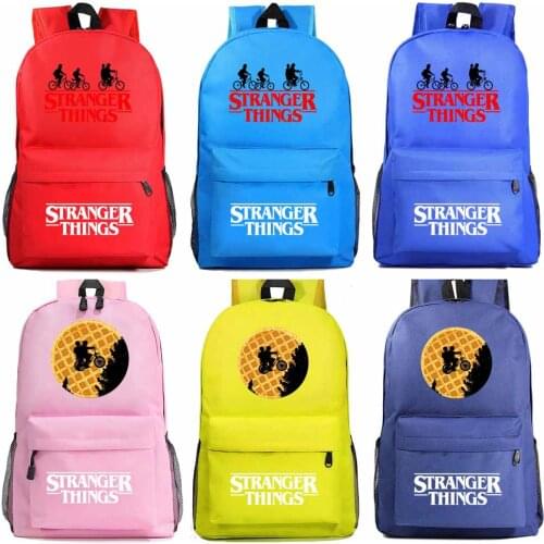 Fashion Stranger Things Boy Girl Book School bag Women Bagpack Teenagers Schoolbags Men Student Backpack