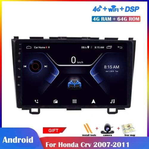 9 Inch IPS Screen Android Multimedia Player For Honda Crv 2007 2008 2009 2010 2011 Car Radio Stereo GPS Navigation
