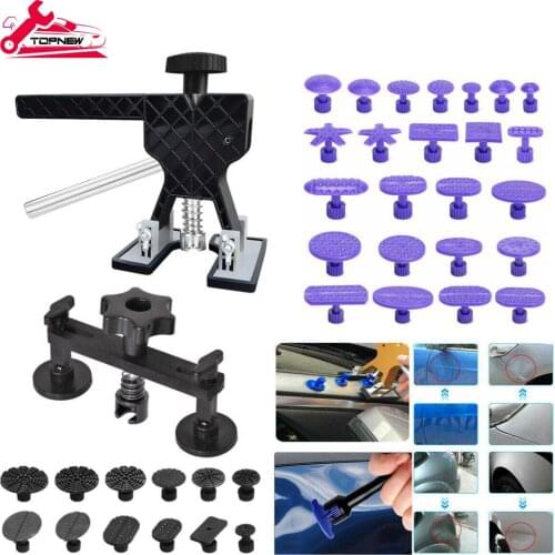 Auto Body Paintless Dent Removal Tools Kit Dent Lifter Bridge Puller Set For Car Hail Damage And Door Dings Repair