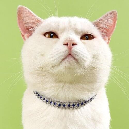 Pet Dog Cat Crystal Collar Bling Rhinestones Party Princess Necklace Adjustable Necklace Accessories